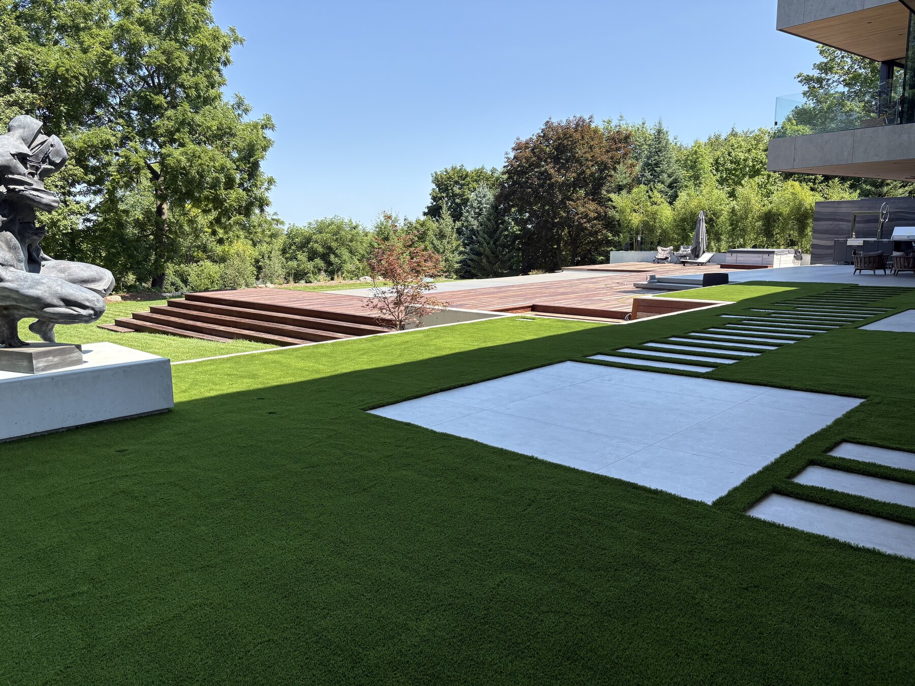 Finished residential synthetic turf project by Synthetic Turf London